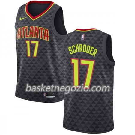 Canotte Uomo Atlanta Hawks Dennis Schroder 17 Nike 2017-18 Nero Swingman